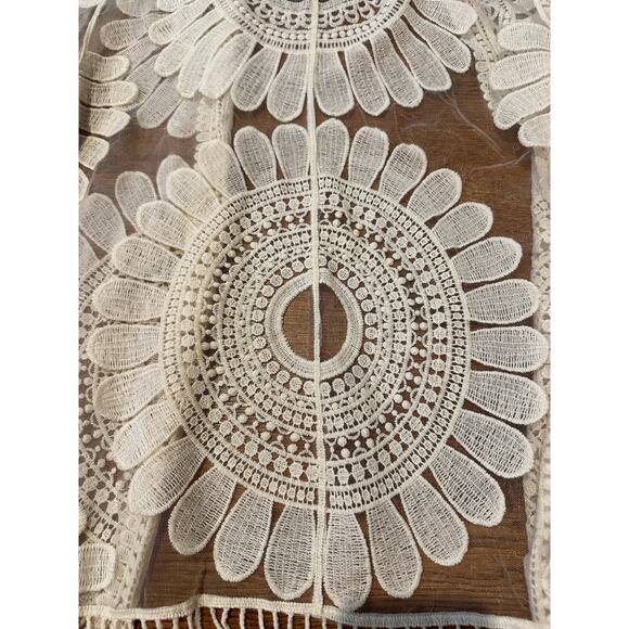 Jealous Tomato Bohemian Lace Kimono Ivory Women’s Size M/L – Festival Boho Style - Picture 3 of 5
